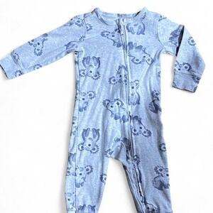 Carters Gray Blue baby creepers with Koala bear prints
